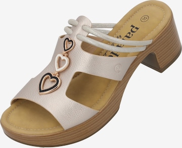 Palado by Sila Sahin Pantolette in Gold: Vorderseite