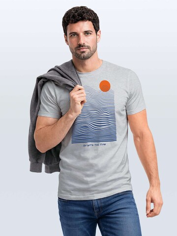 Neverless Shirt 'with the flow' in Grey