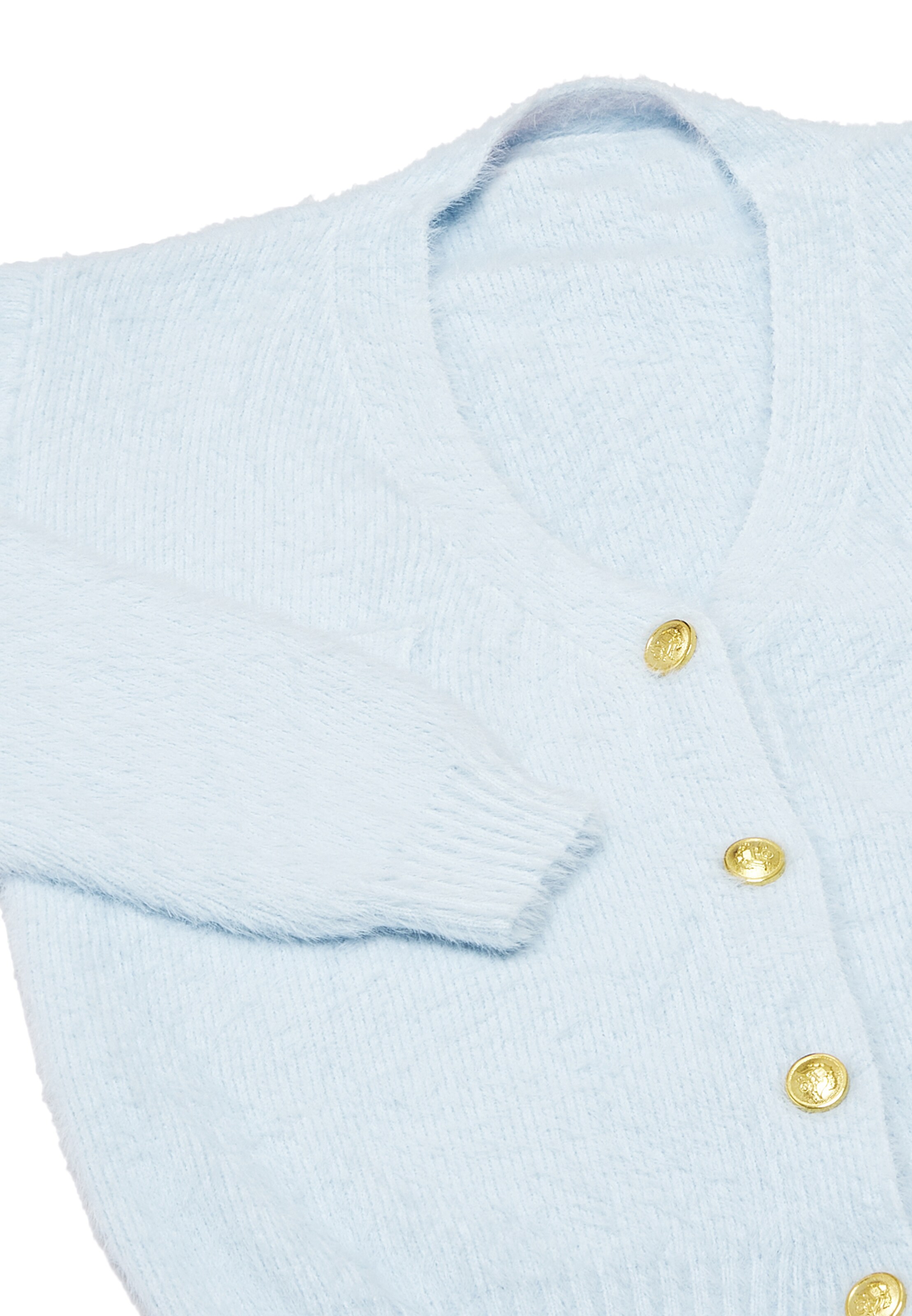 swirly Strickjacke in Blau