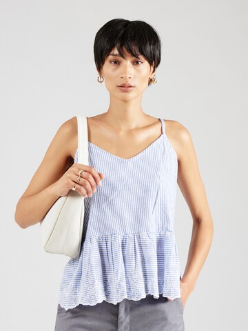 PIECES Top | modra barva: sprednja stran