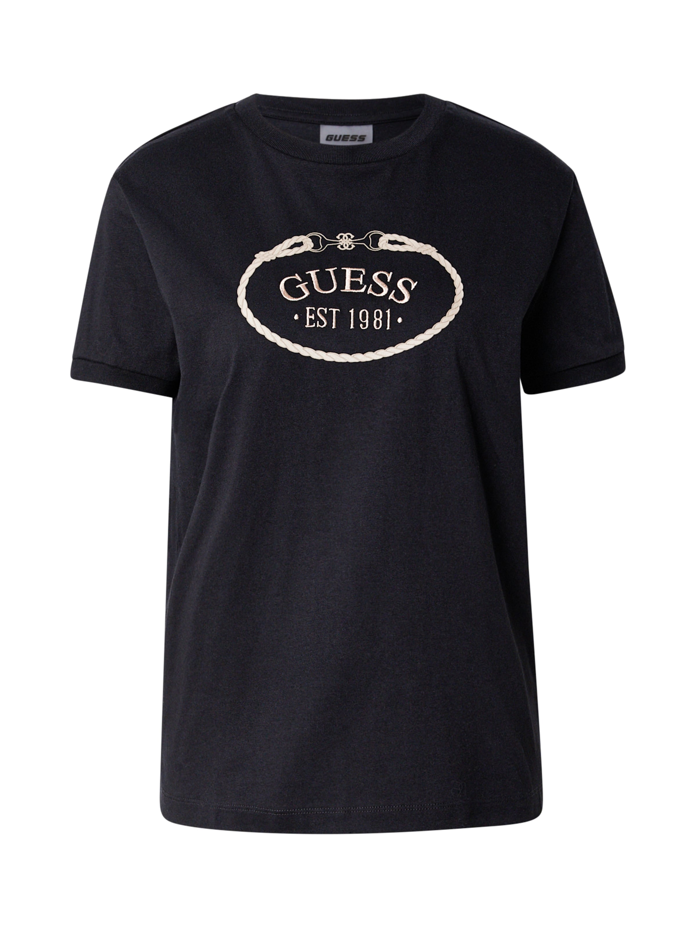 GUESS - Camiseta 'ROSALBA' en negro: frente