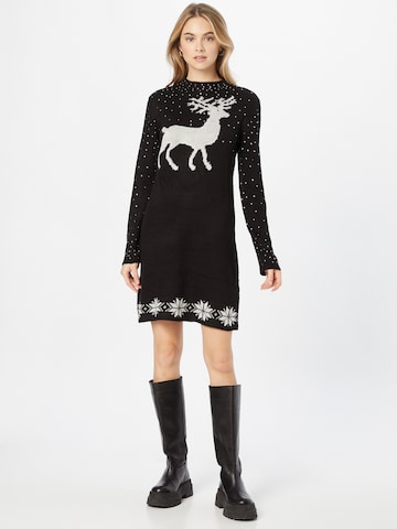 PIECES Knit dress 'FIRA' in Black: front