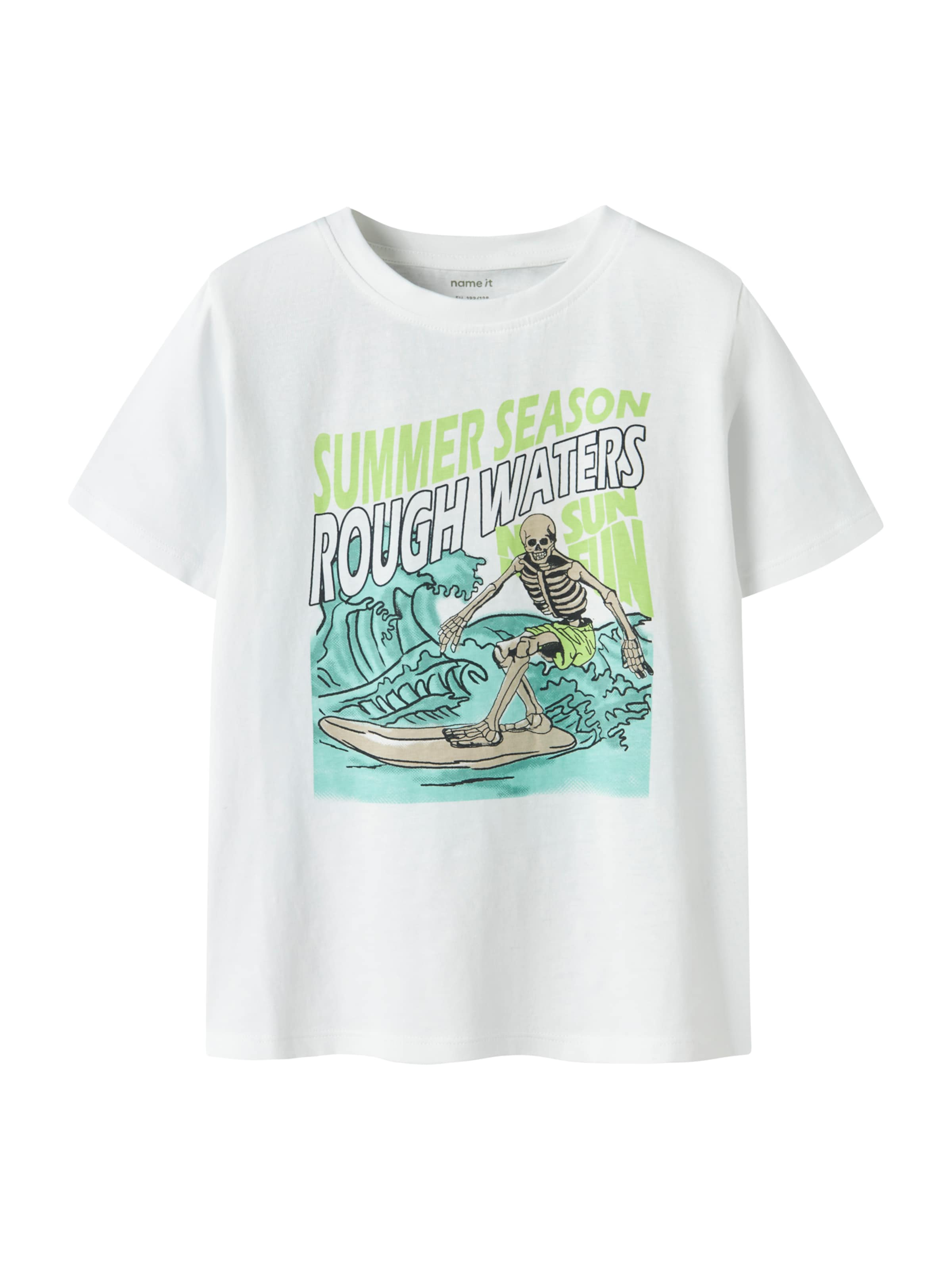 NAME IT Μπλουζάκι 'NKMFRANS' σε λευκό: μπροστά