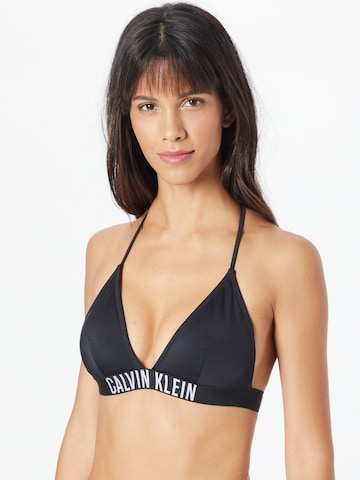 Calvin Klein Swimwear - Sujetador triángulo Top de bikini en negro: frente