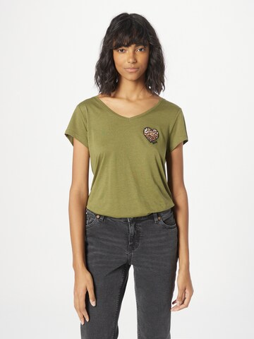 Key Largo Shirt 'WILDHEART' in Green: front