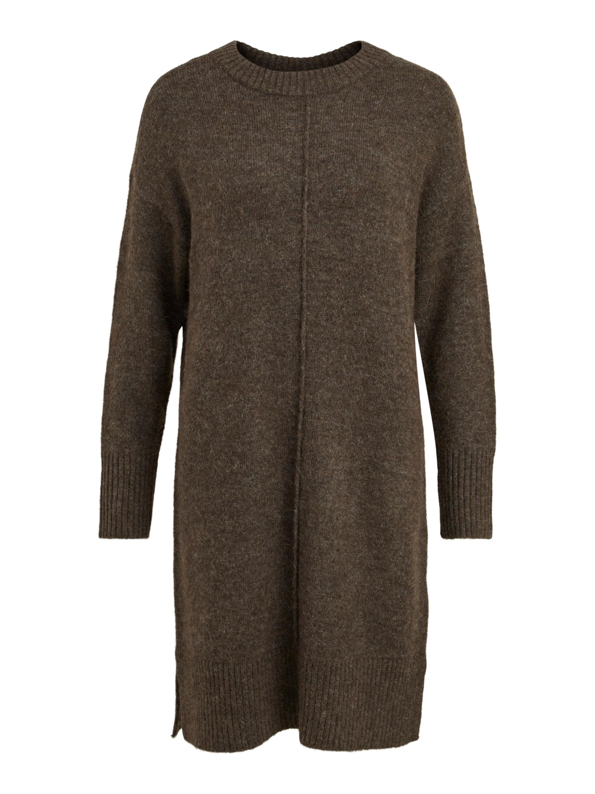 VILA Πλεκτό φόρεμα 'FUNKLA' σε καφέ: μπροστά