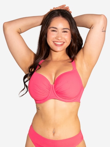 SugarShape Push-up Bikinitop 'Valencia Chic' in Roze: voorkant