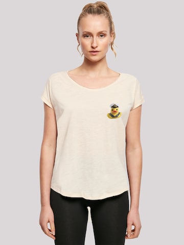 F4NT4STIC Shirt 'Rubber Duck Captain' in Beige: voorkant