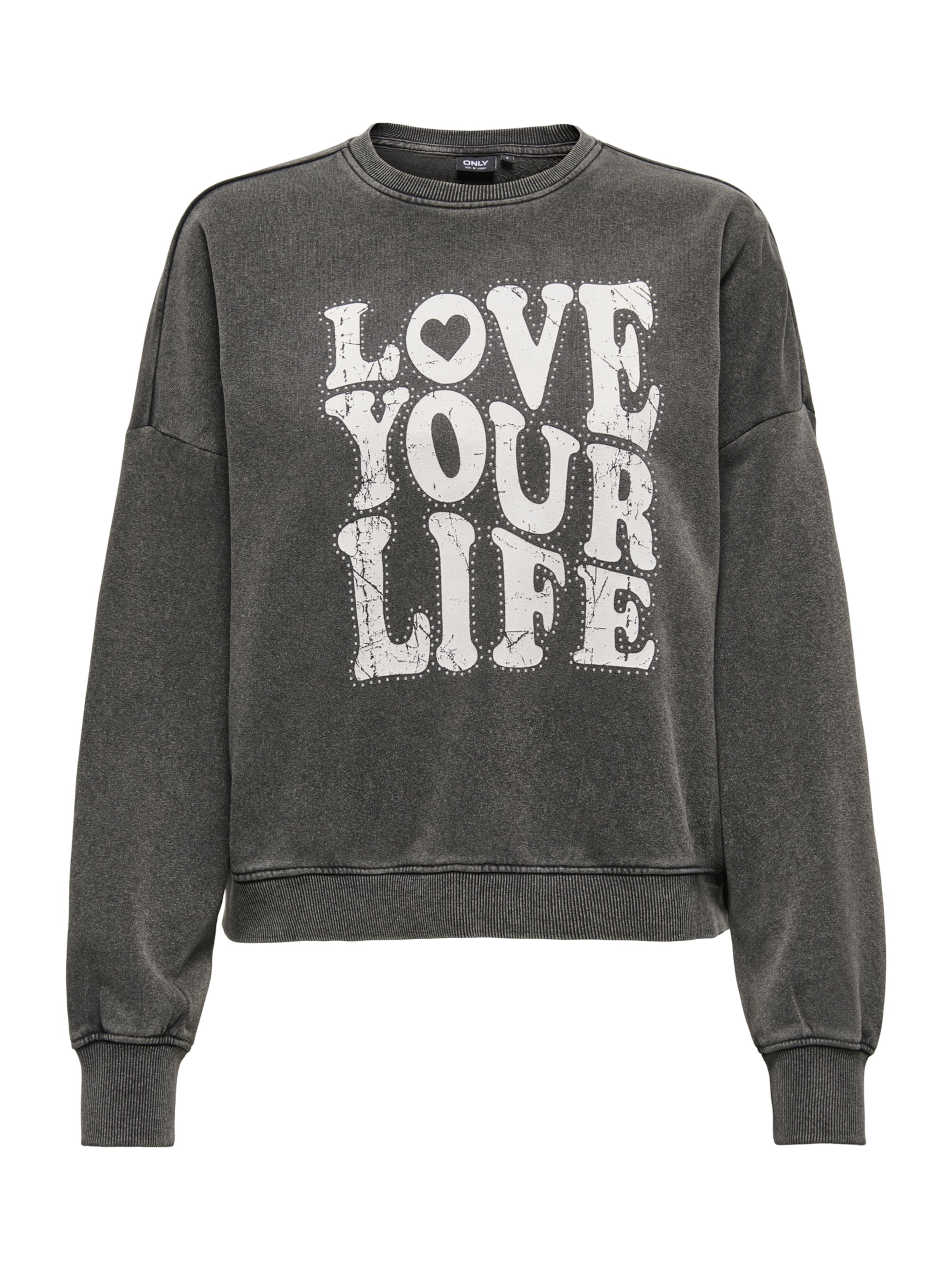 ONLY - Sweatshirt 'ONLLINDA' em preto: frente