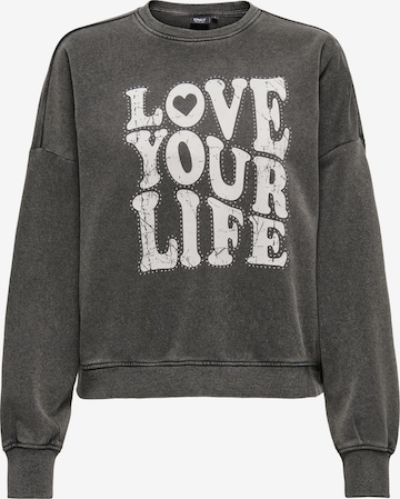 ONLYSweater majica 'ONLLINDA' - crna boja: prednji dio