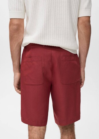 MANGO MAN Regular Pants 'Banarea' in Red