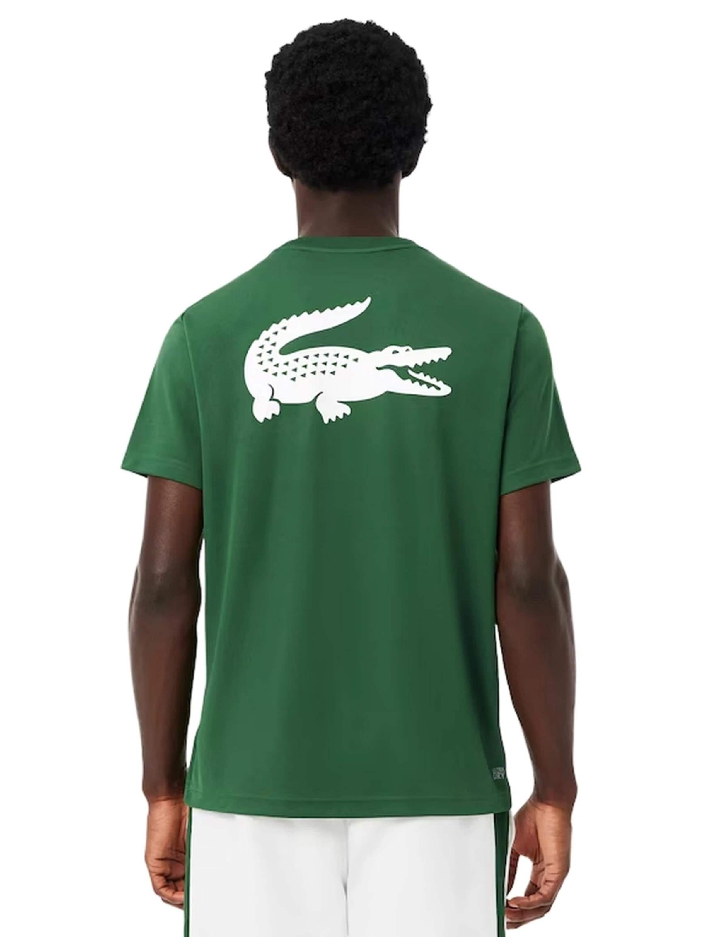 LACOSTE - Camisa 'Camiseta lacoste verde back croco ultra dry tee' em verde