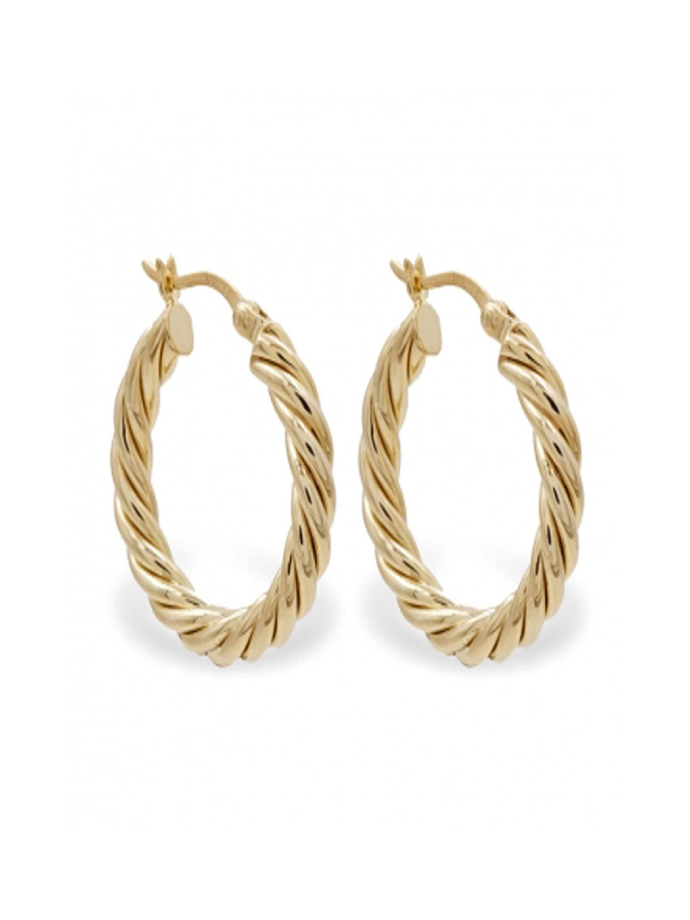 Fiocco Jewelry Earrings 'Twisted' in Yellow: front