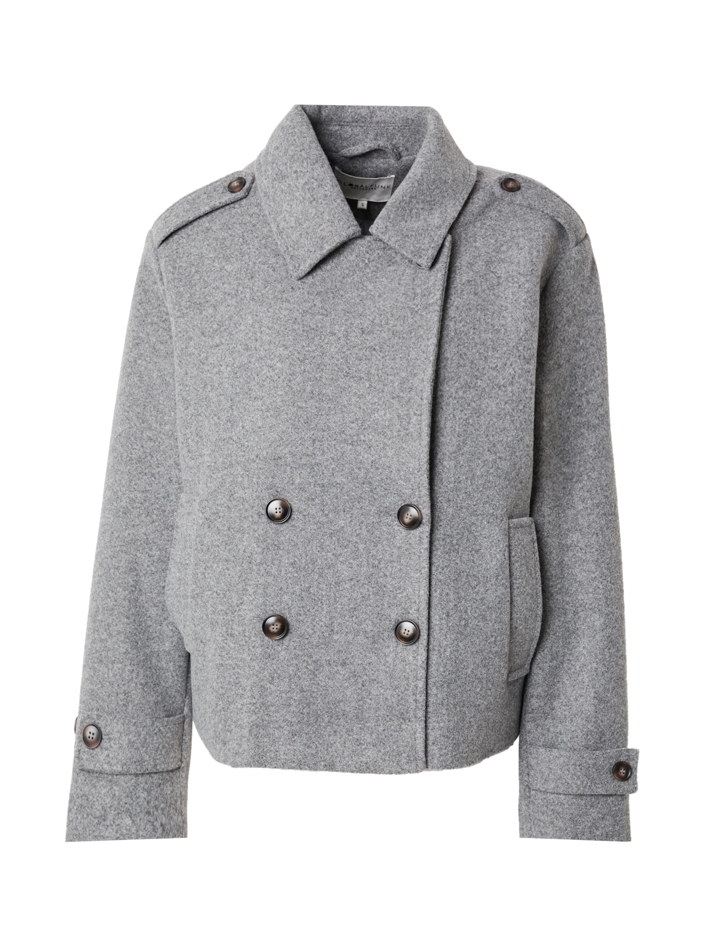 Global Funk Преходно яке 'Maddo' в сиво: отпред