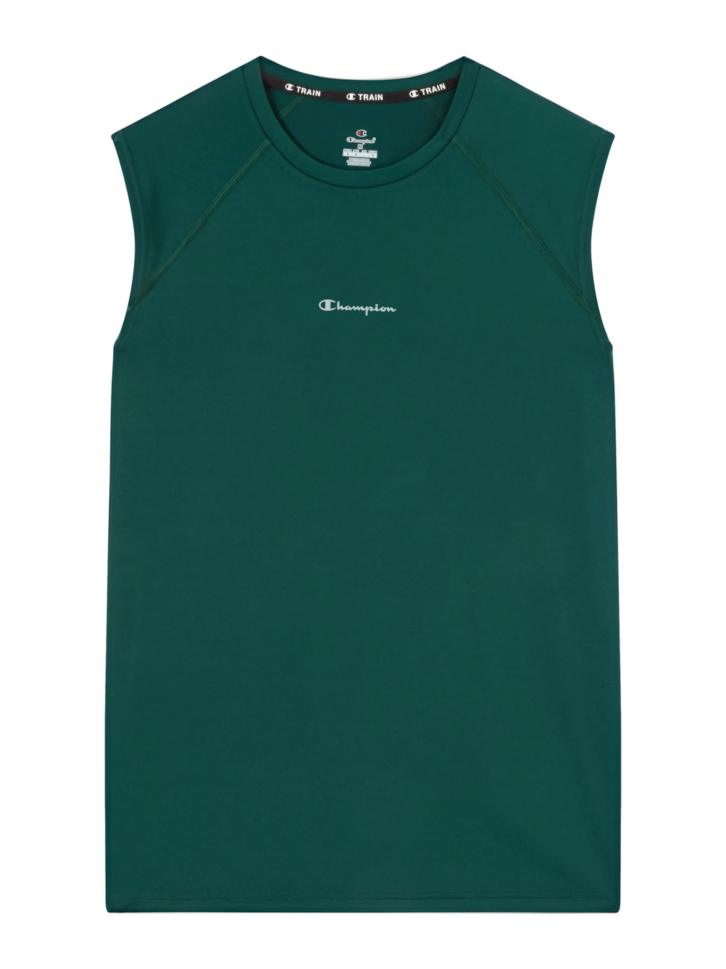 žalia Champion Authentic Athletic Apparel Sportiniai marškinėliai: priekis