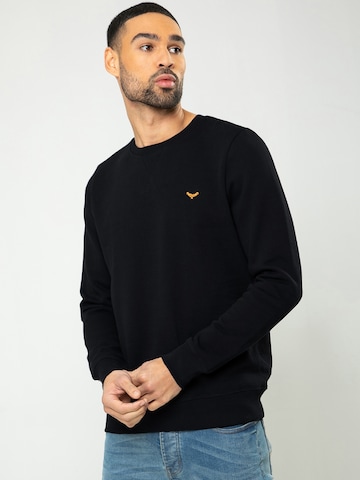 Threadbare Sweatshirt 'Satsuma' in Schwarz: Vorderseite