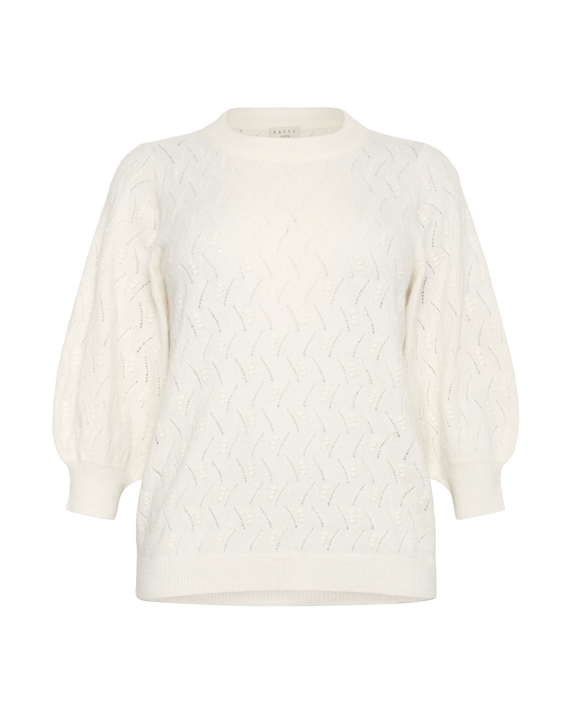 KAFFE CURVE Pullover 'Anita' in Weiß: Vorderseite
