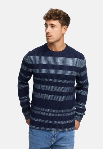 INDICODE JEANS Trui 'INKalle' in Blauw: voorkant