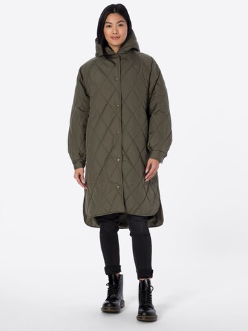 ICHI Between-Seasons Coat 'Hansa' in Green: front