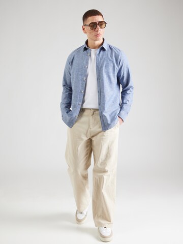 JJ Rebel - Ajuste regular Camisa 'JREBMOSS' en azul