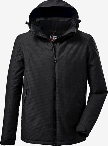 KILLTEC Outdoor jacket in Black: front