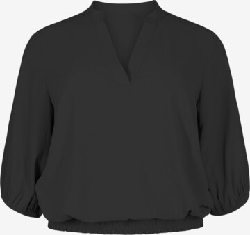 Zizzi Blouse 'XFIKKA' in Zwart: voorkant