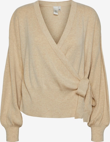 Y.A.S Knit cardigan 'ASSI' in Beige: front