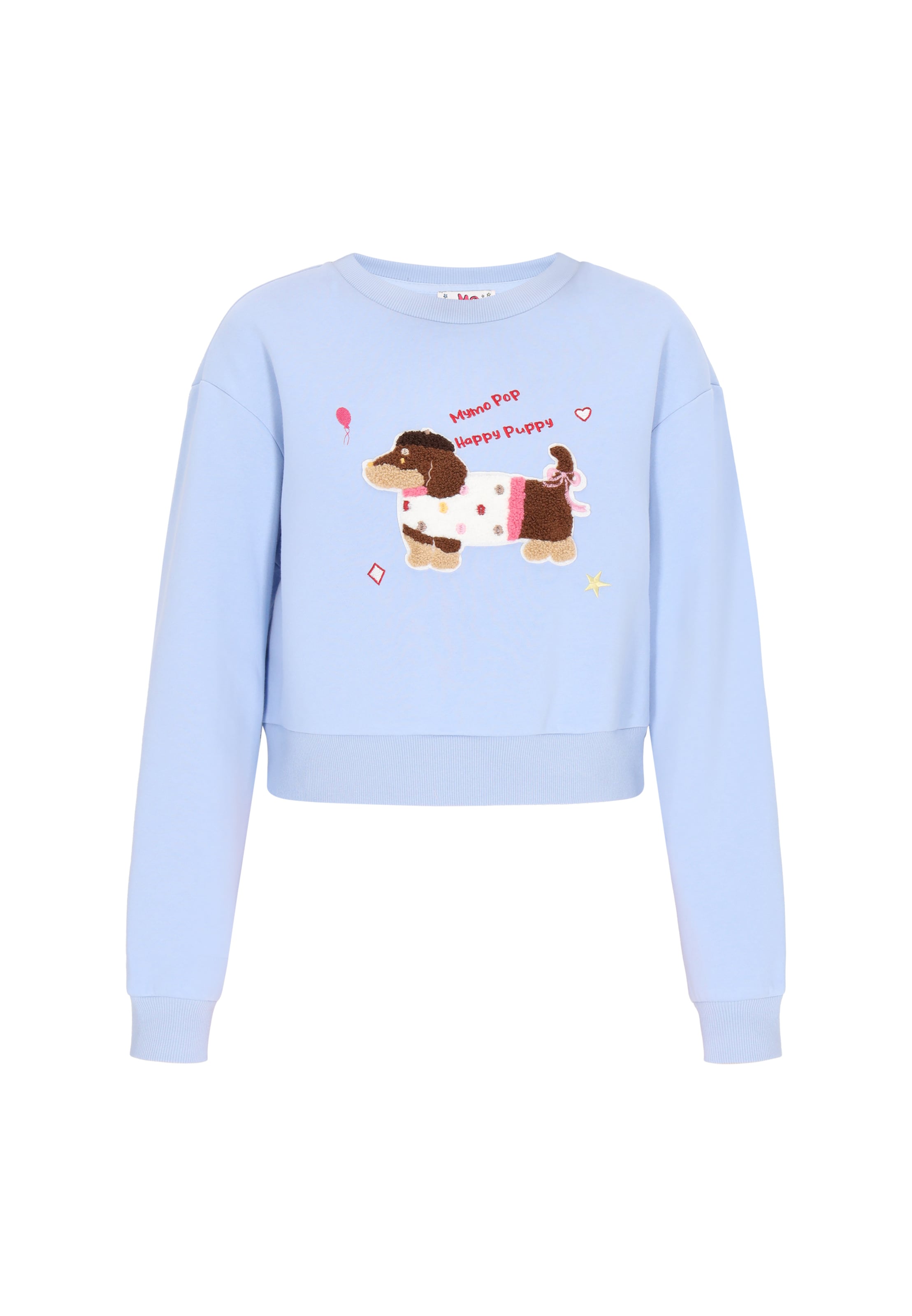 MYMO Sweatshirt 'Pop' in Blauw: voorkant