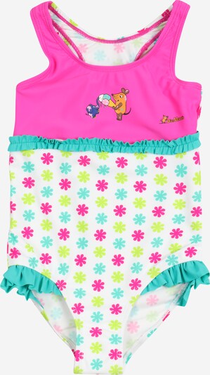 PLAYSHOES Swimsuit 'DIE MAUS' in Yellow / Jade / Fuchsia / White, Item view
