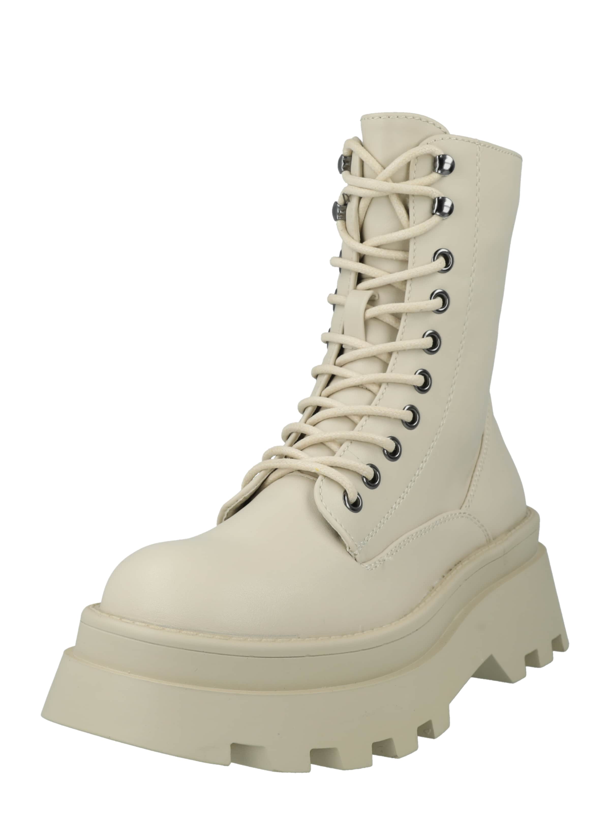 ABOUT YOU Šněrovací kozačky 'Thea' – béžová: přední strana