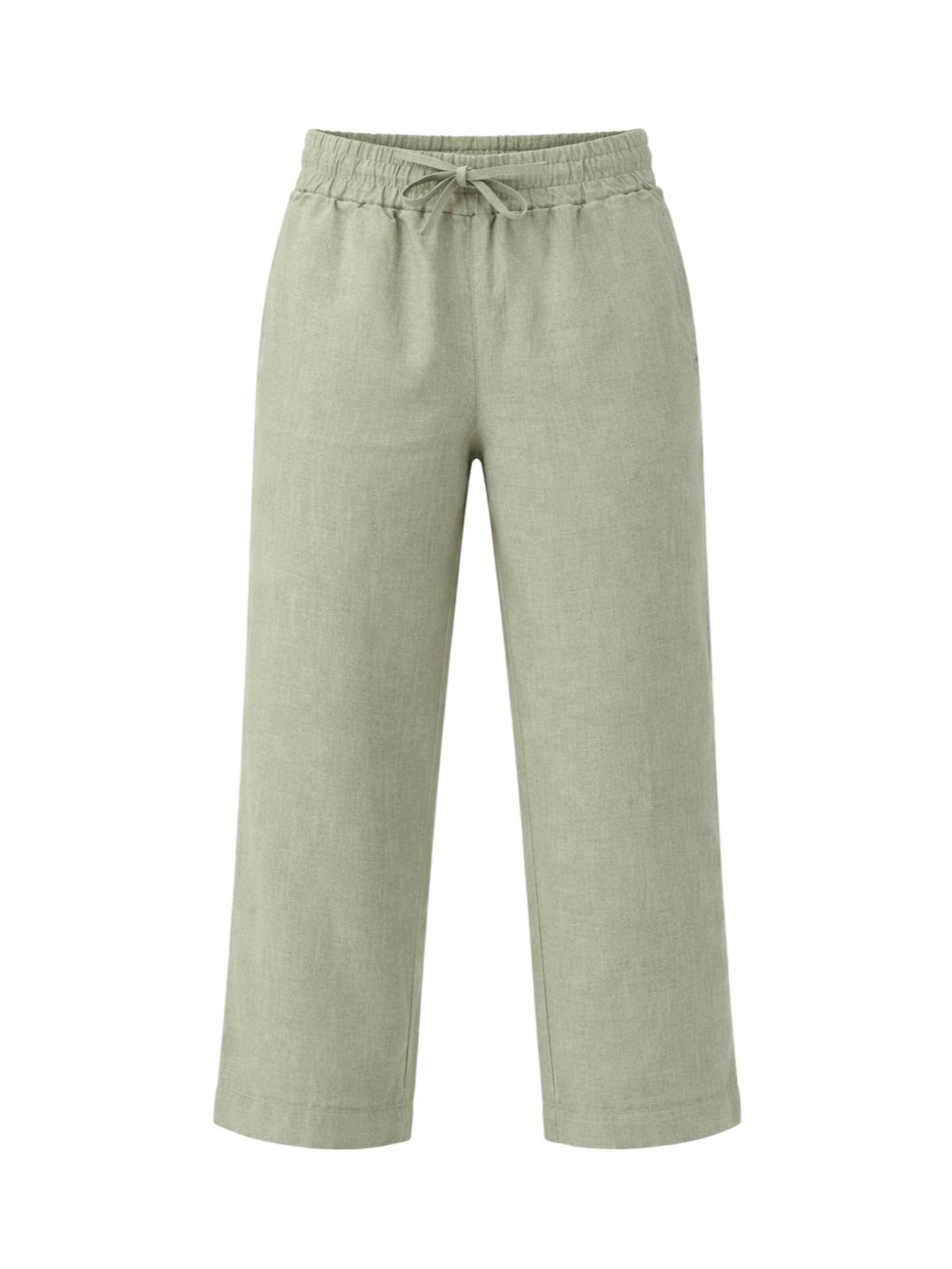 Peter Jo Regular Broek 'Dawn' in Groen: voorkant
