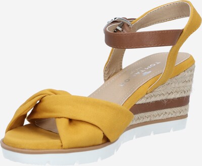 TOM TAILOR Sandalias con hebilla en beige / marrón / mostaza, Vista del producto
