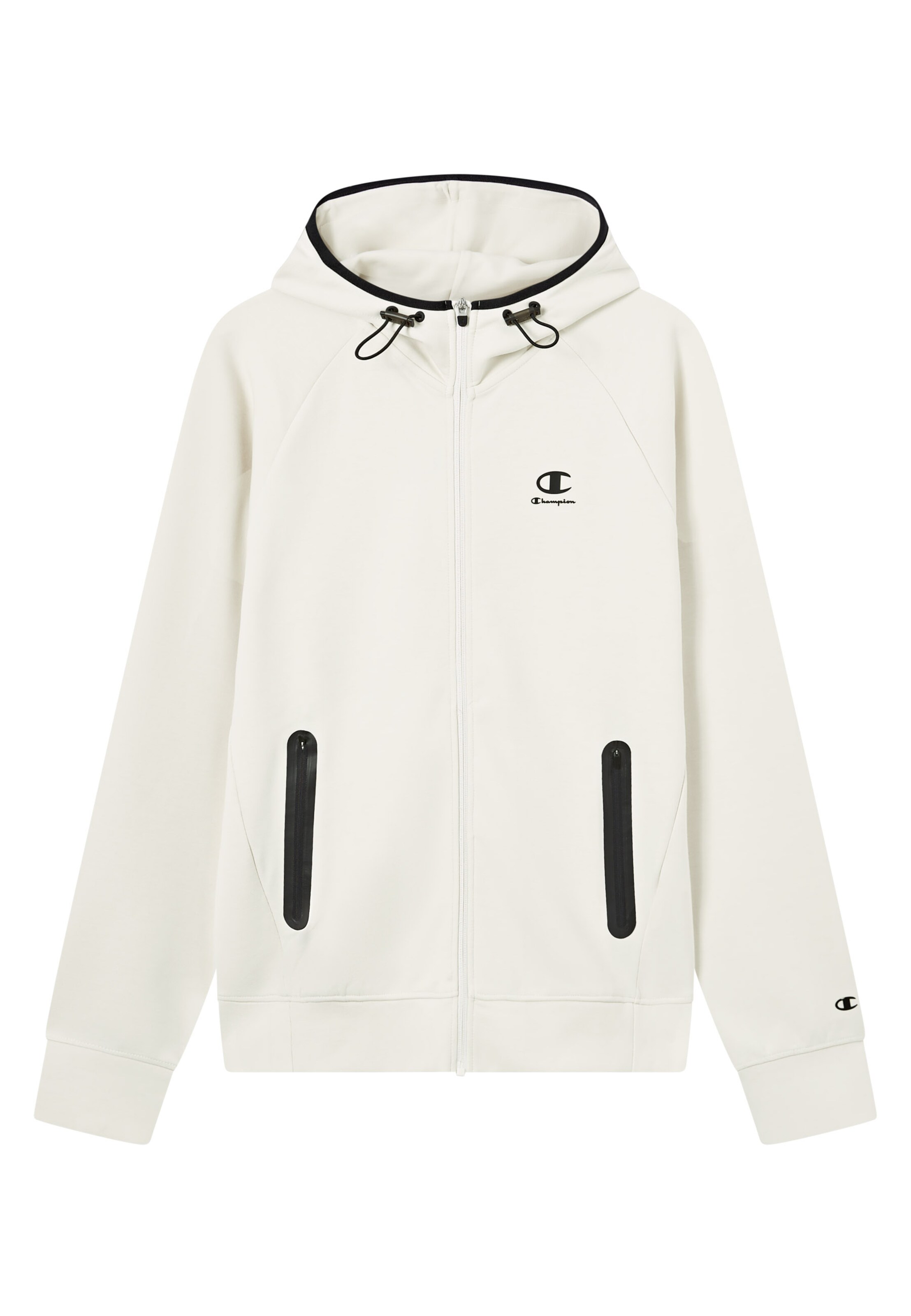 Champion Authentic Athletic Apparel Sweatjacke in creme / schwarz, Produktansicht