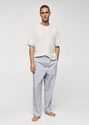 MANGO MAN Long Pajamas 'Brava' in Blue: front