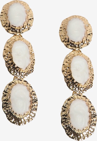 SOHI Naušnice ' Airla ' u ecru/prljavo bijela / zlatna, Pregled proizvoda