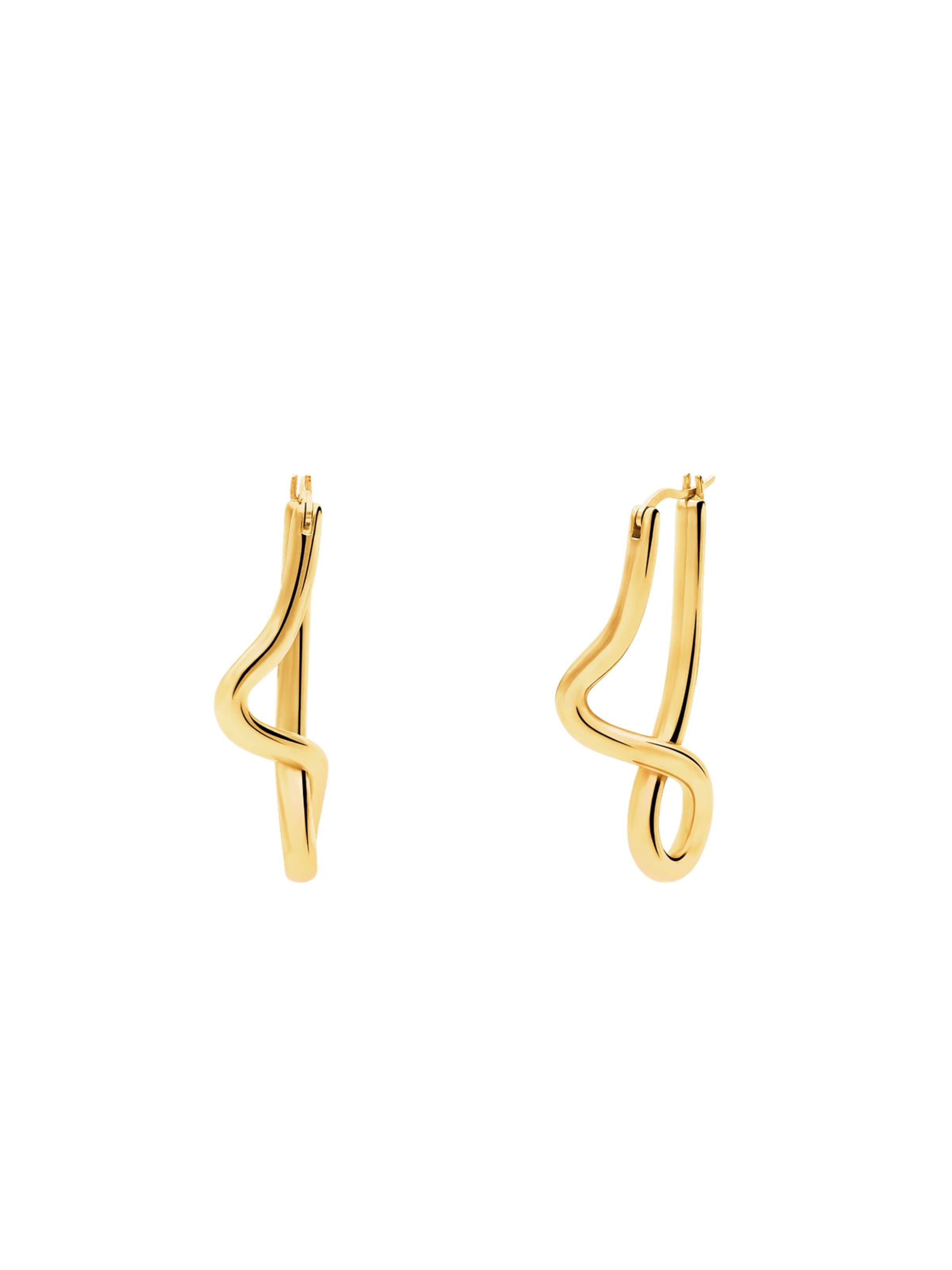 Lucardi Oorbellen 'Elegant' in Goud: voorkant