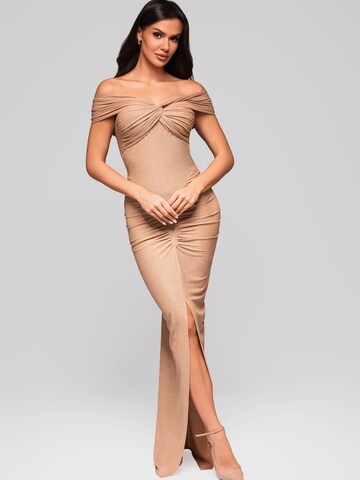 Ombre Avondjurk in Beige: voorkant