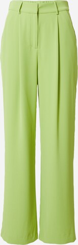 Flared Pantaloni con pieghe 'Velia' di minus in verde: frontale