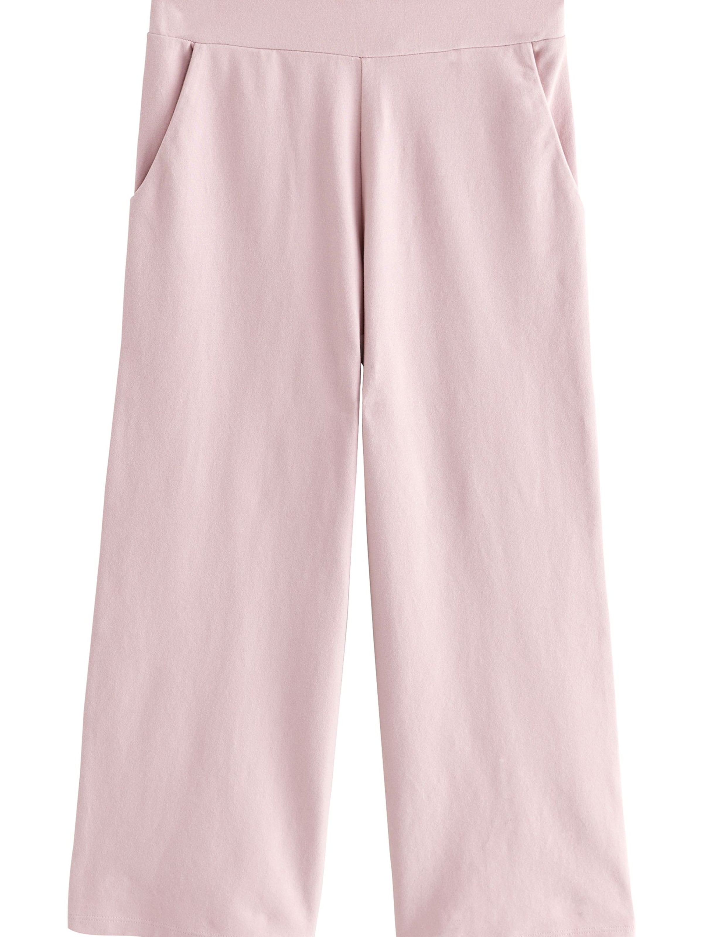 Next Широки крачоли Панталон в розово: отпред