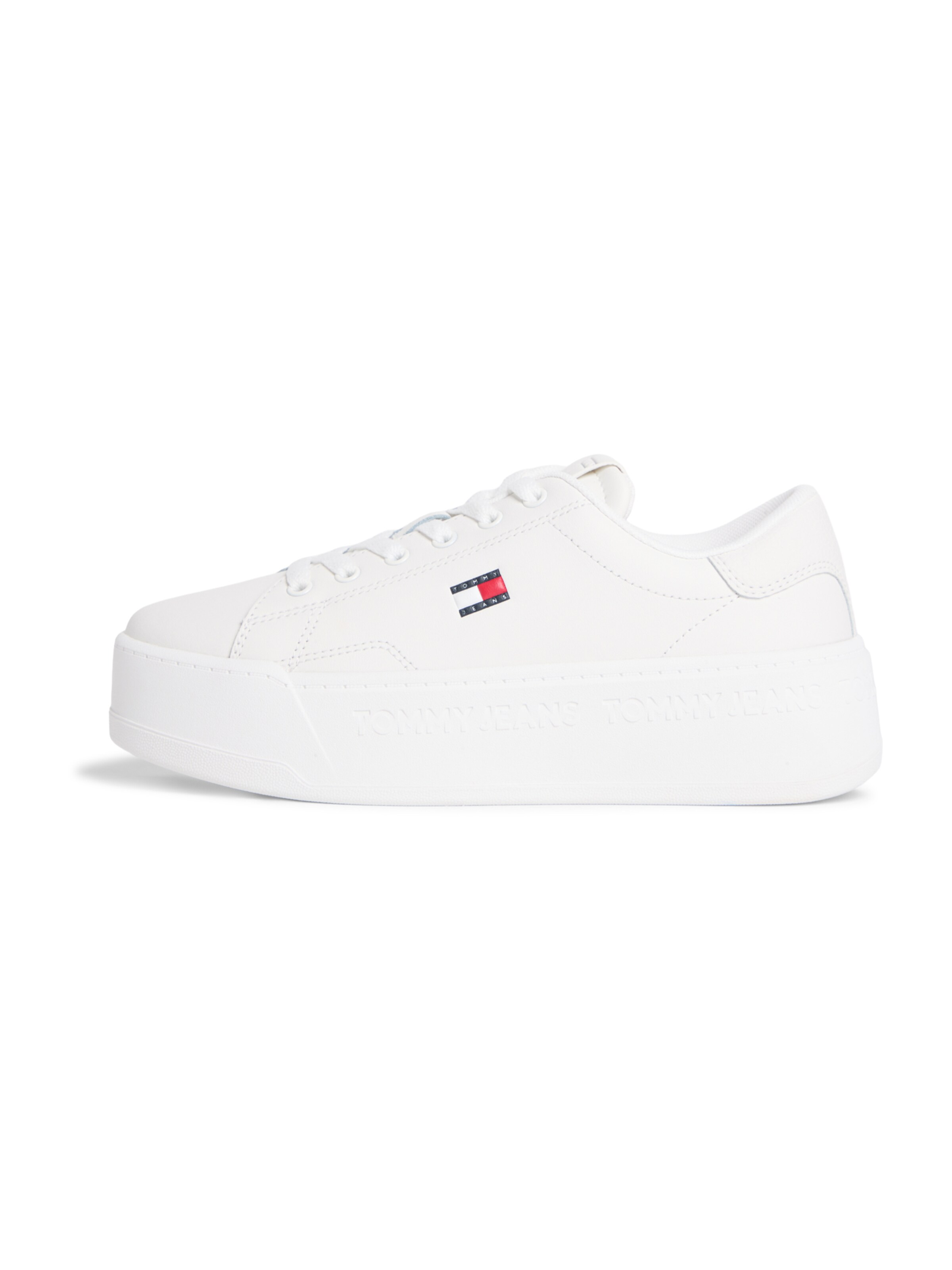 Tommy Jeans Sneakers in White: front