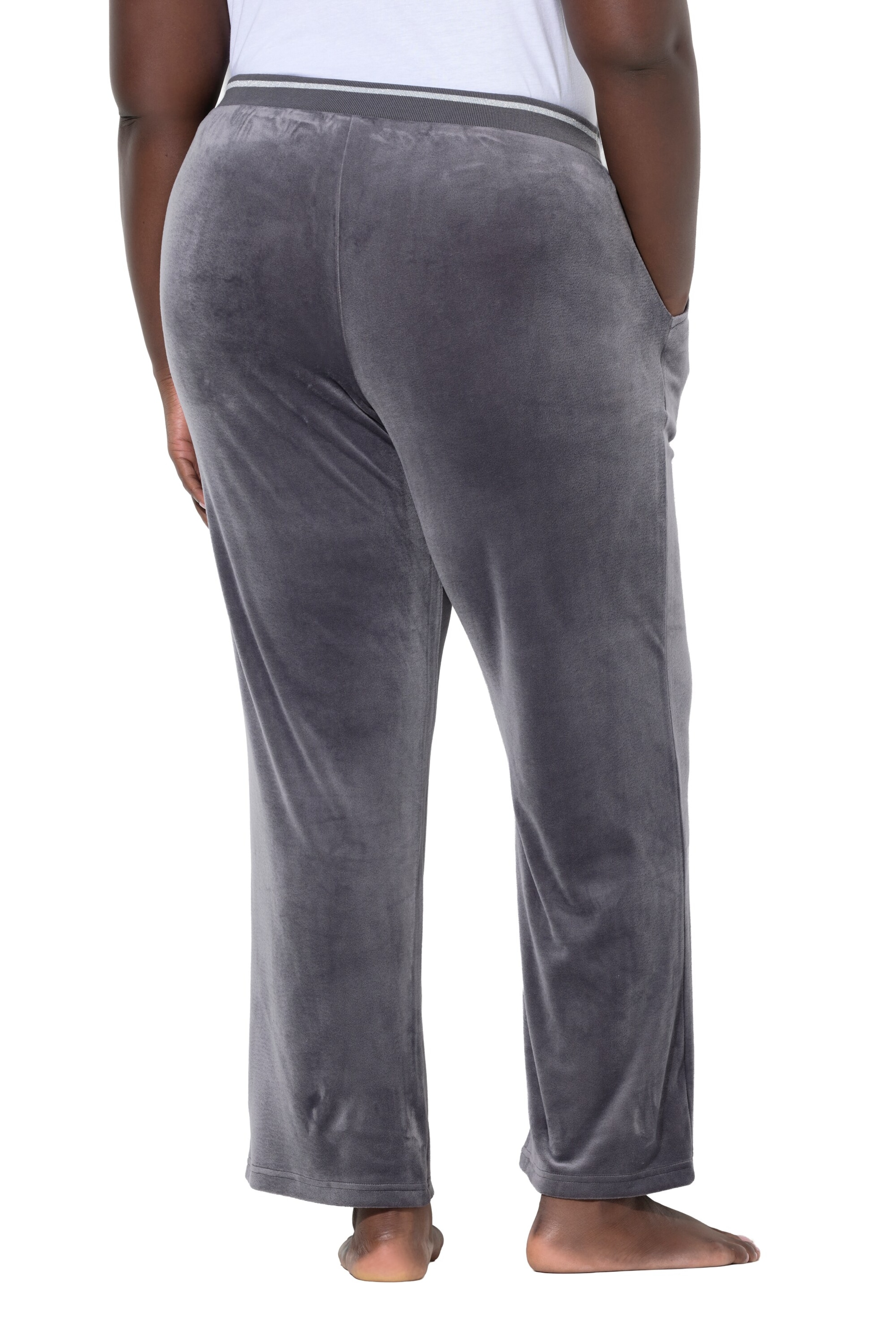 Ulla Popken - Calças de pijama em cinzento