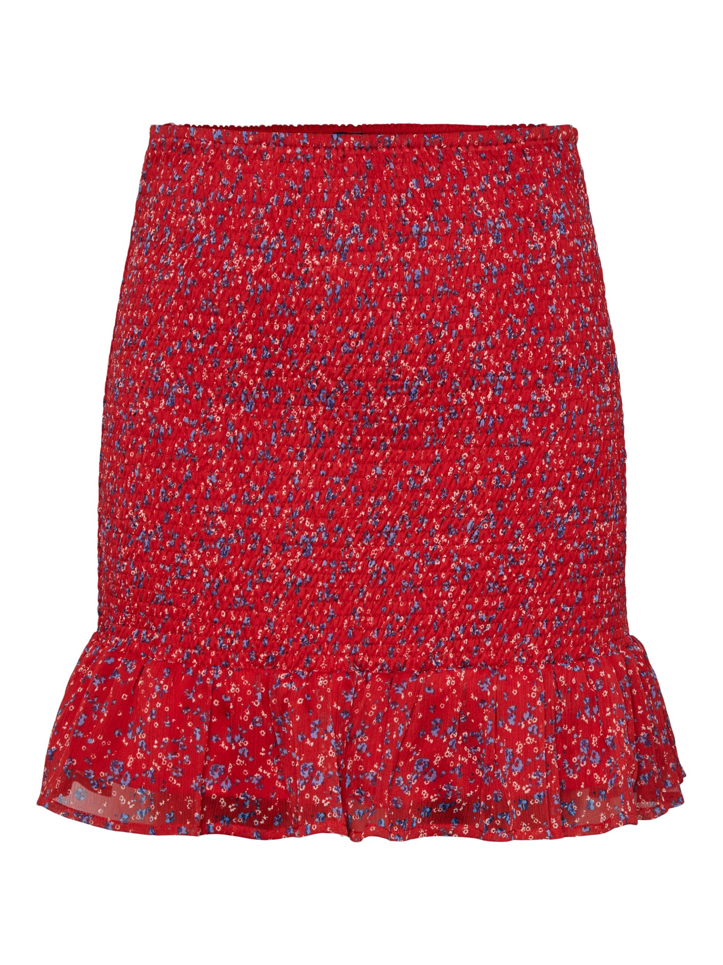 PIECES Rock 'Mynte' in Rot: Vorderseite