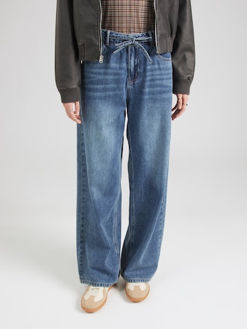 OBJECT Wide Leg Jeans 'RAMINA' i blå: forside