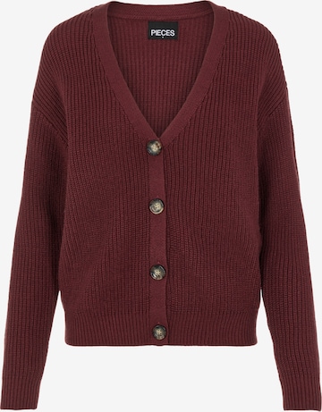 Cardigan 'Karie' PIECES en rouge : devant