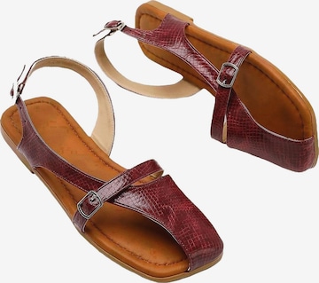 Limoya - Sandalias 'Almina' en rojo: frente