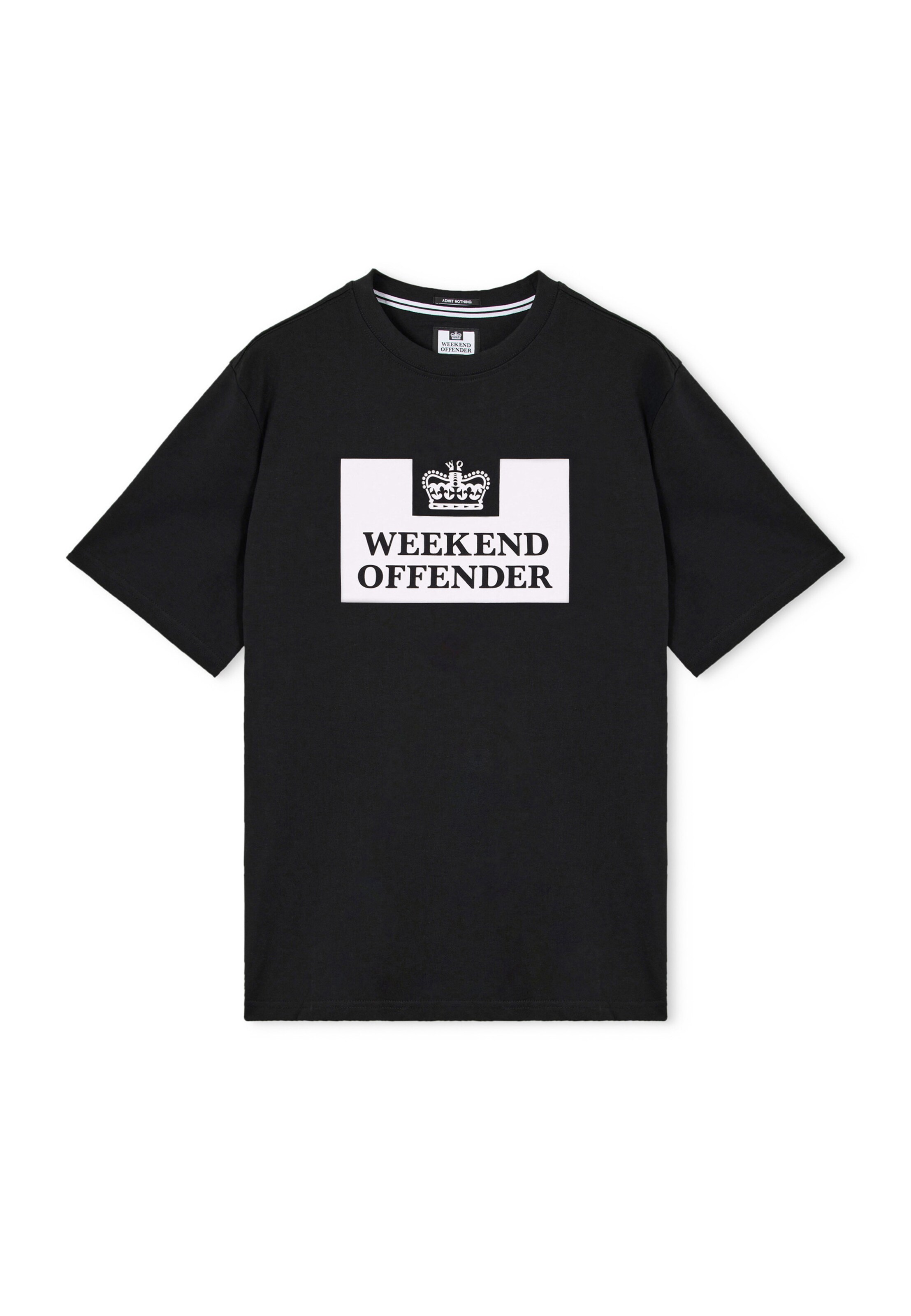 T-Shirt 'Prison' Weekend Offender en noir : devant
