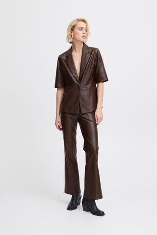 ICHI Regular Trousers 'Ihcazavi' in Brown