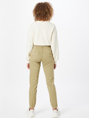 Cream Tapered Broek 'Nuka' in Groen