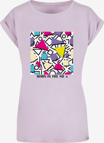 T-shirt 'Geometric Retro' Mister Tee en violet : devant