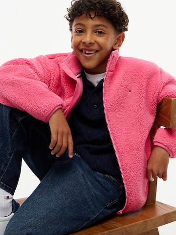 TOMMY HILFIGER Fleece jas in Roze